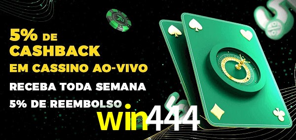 Promoções do cassino ao Vivo win444